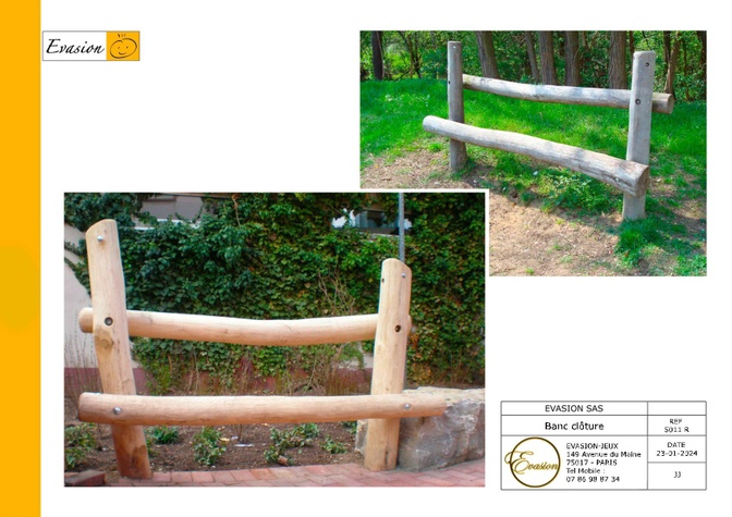 5011 R - Banc‑clôture