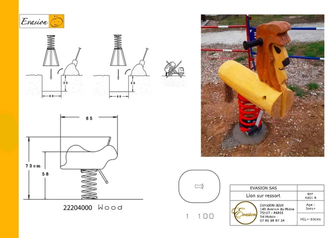 4001 R - Lion sur ressort