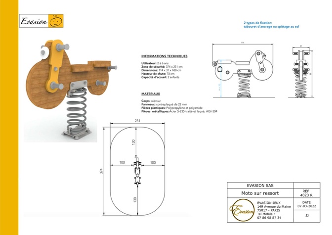 4023 R - Moto sur ressort