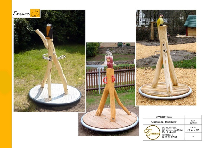 3009 M - Carrousel acier‑robinier