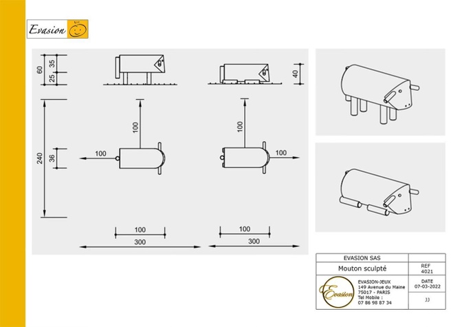 4021‑4022 - Mouton stylisé