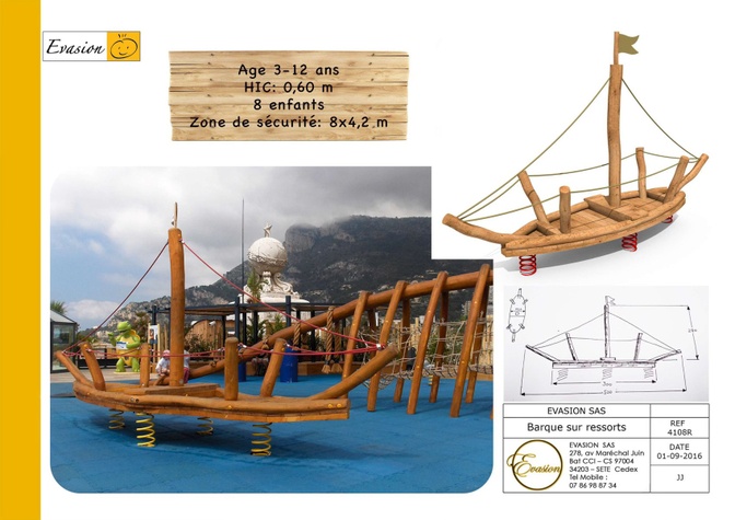 4108 R - Bateau sur ressort